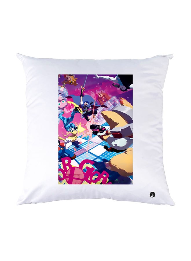 بي بي وسادة نوم مزينة بطبعات أبيض 30x30سم