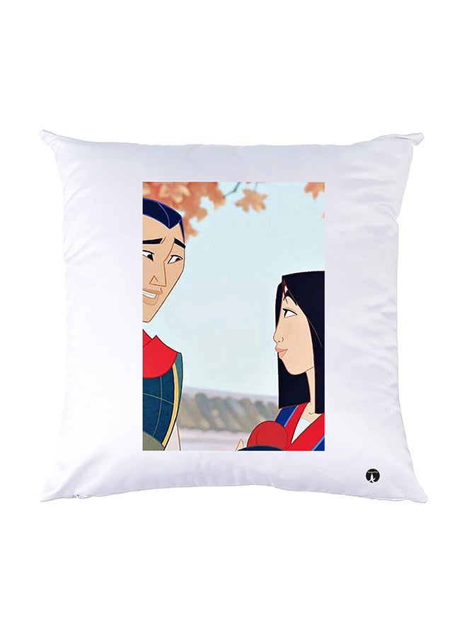 بي بي وسادة نوم مزينة بطبعات أبيض 30x30سم