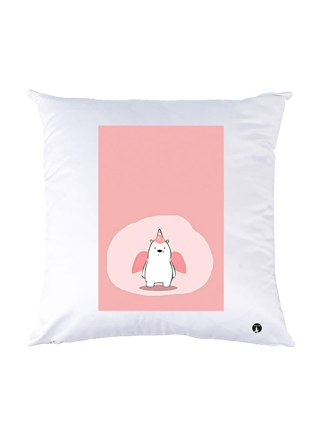 BP Printed Pillow White 30x30cm