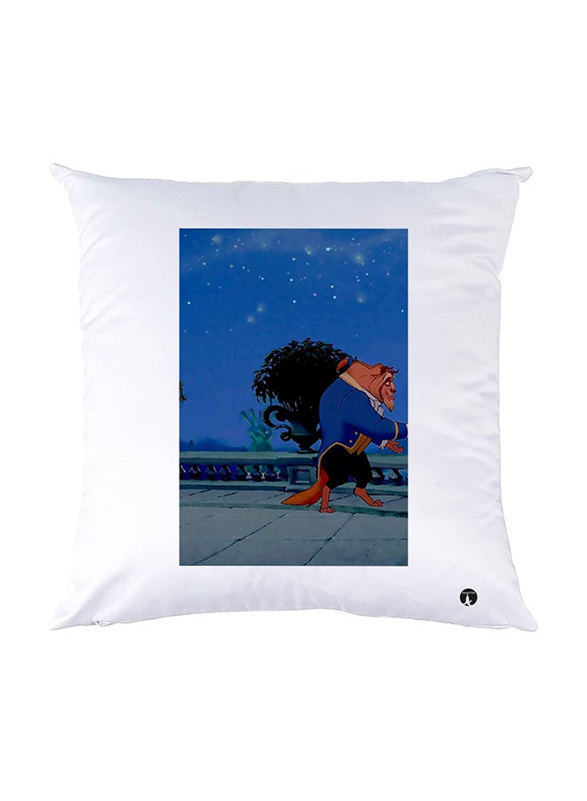 Printed Pillow White 30x30cm