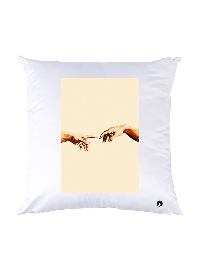 بي بي وسادة نوم مزينة بطبعات أبيض 30x30سم