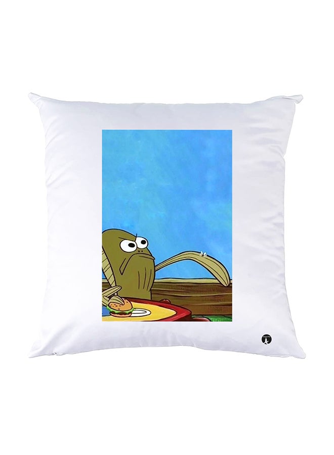 بي بي وسادة نوم مزينة بطبعات أبيض 30x30سم