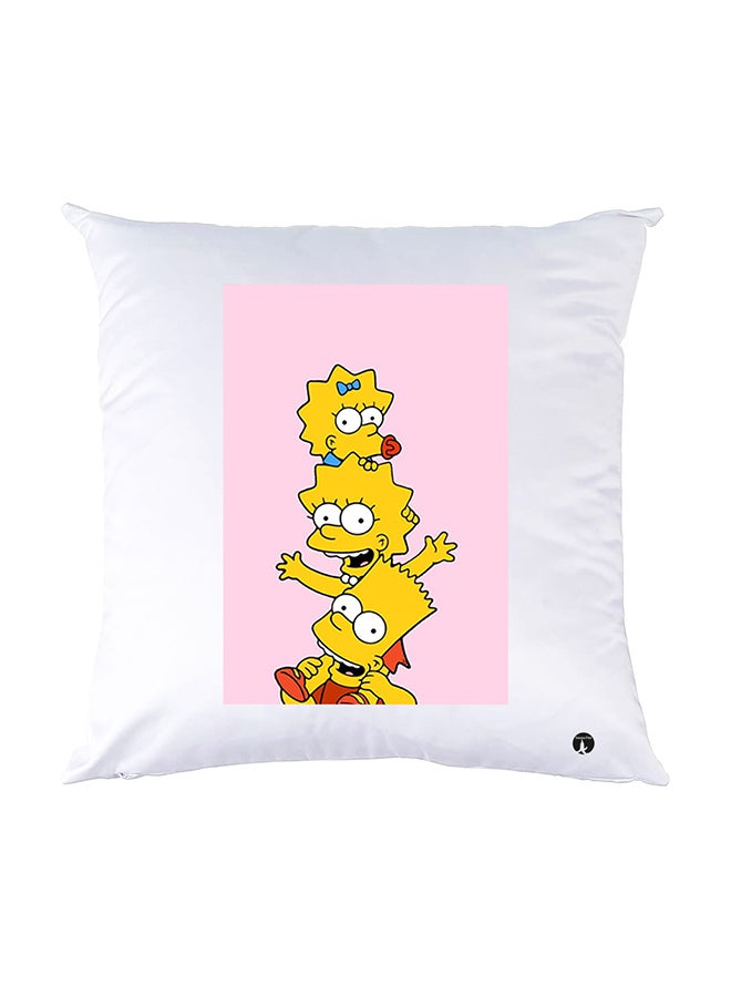 Printed Pillow White 30x30cm
