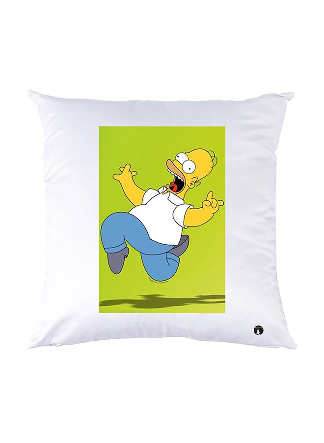 BP Printed Pillow White 30x30cm