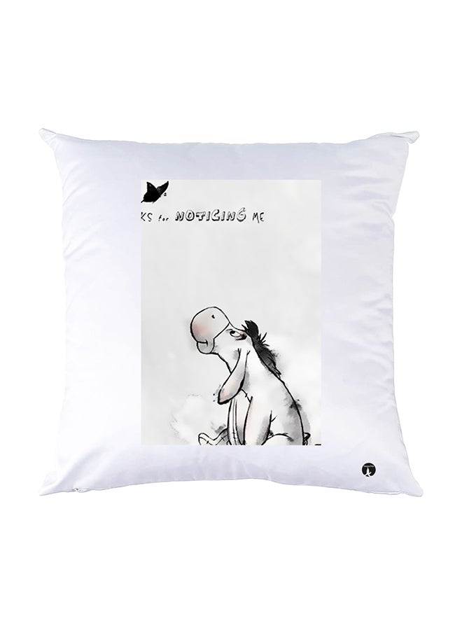 BP Printed Pillow White 30x30cm