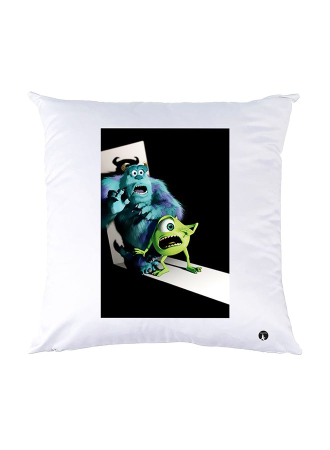 بي بي وسادة نوم مزينة بطبعات أبيض 30x30سم