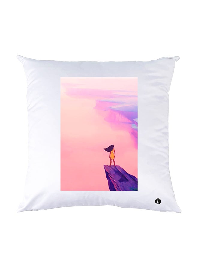 BP Printed Pillow White 30x30cm