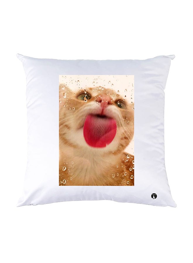 بي بي وسادة نوم مزينة بطبعات أبيض 30x30سم