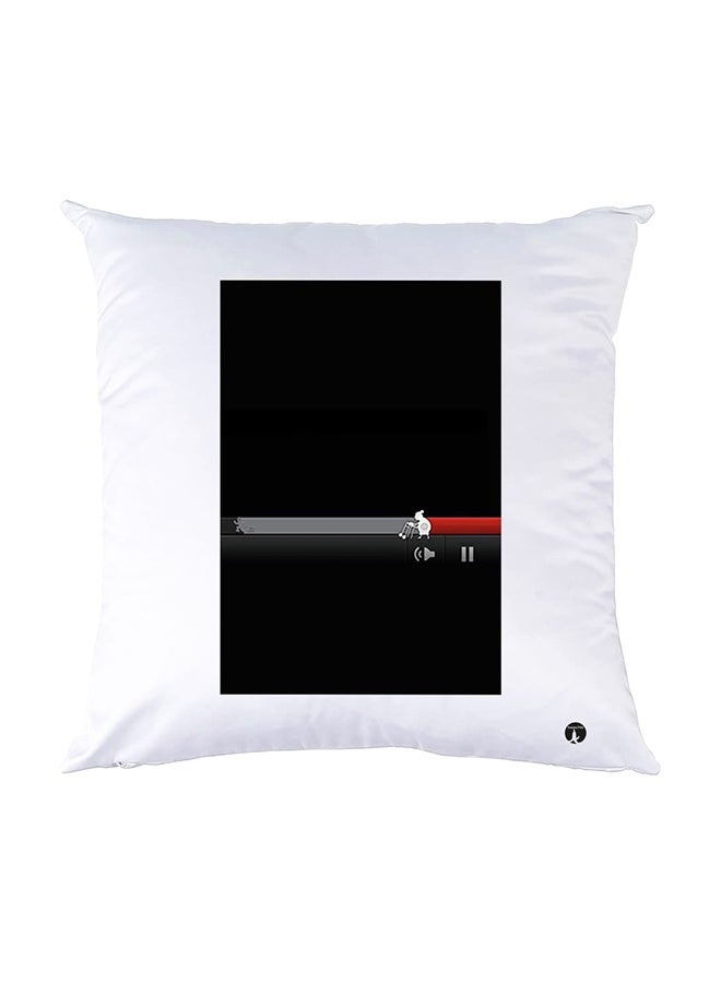 بي بي وسادة نوم مزينة بطبعات أبيض 30x30سم