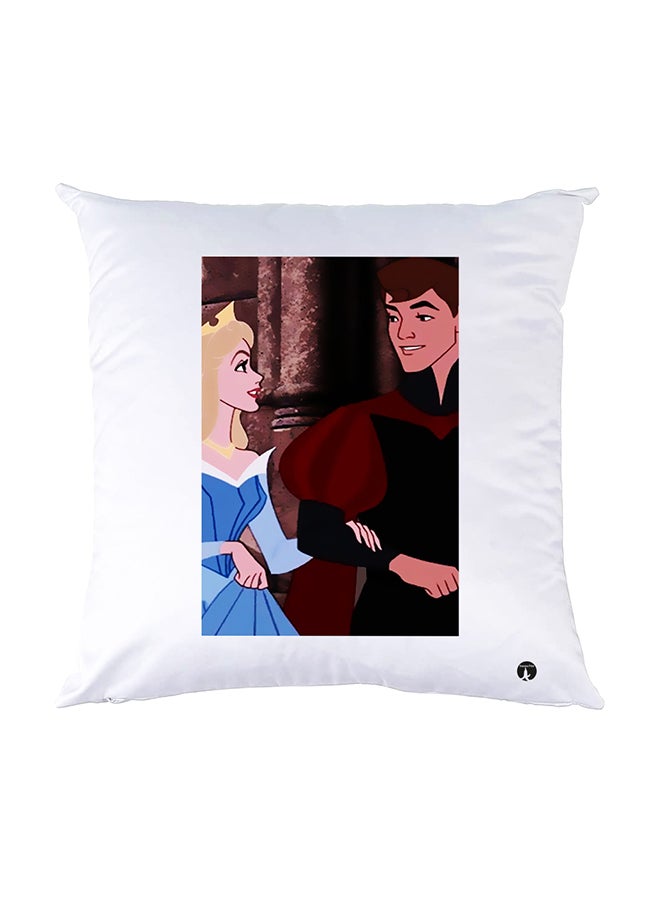 BP Printed Pillow White 30x30cm