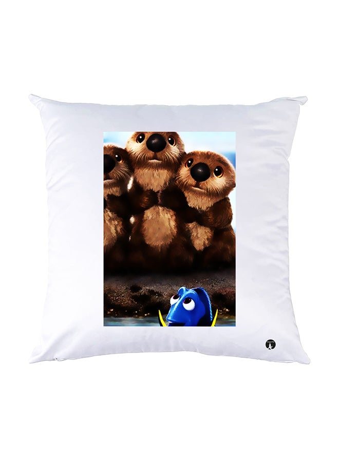 BP Printed Pillow White 30x30cm