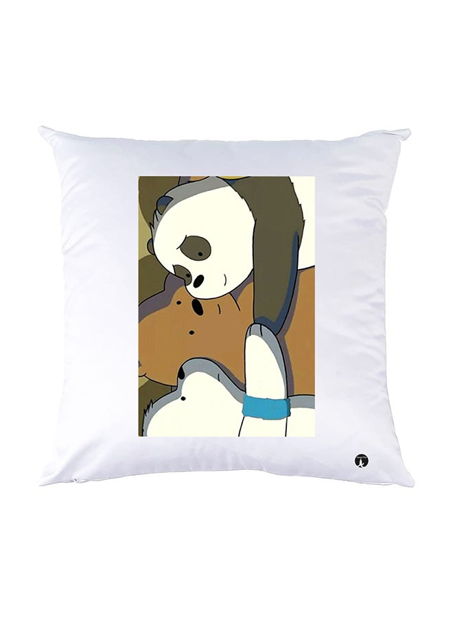 BP Printed Pillow White 30x30cm