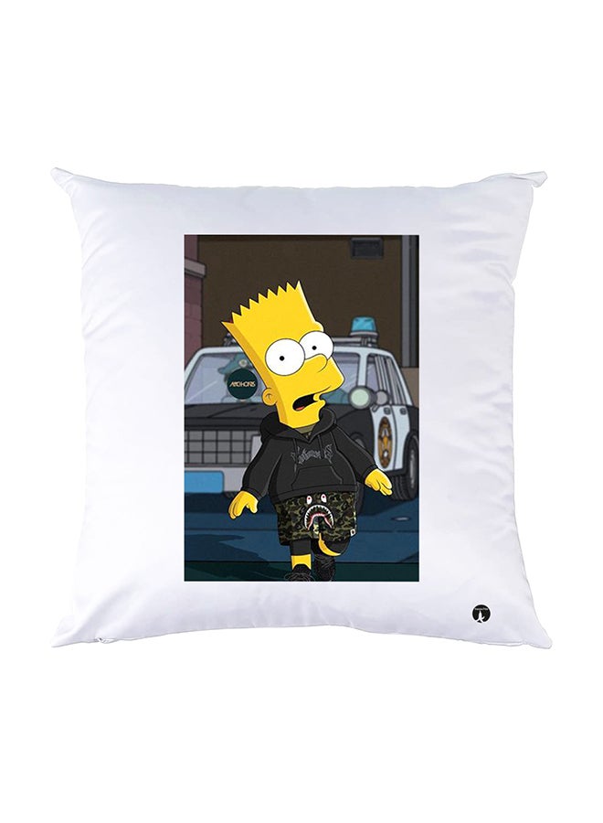 بي بي وسادة نوم مزينة بطبعات أبيض 30x30سم