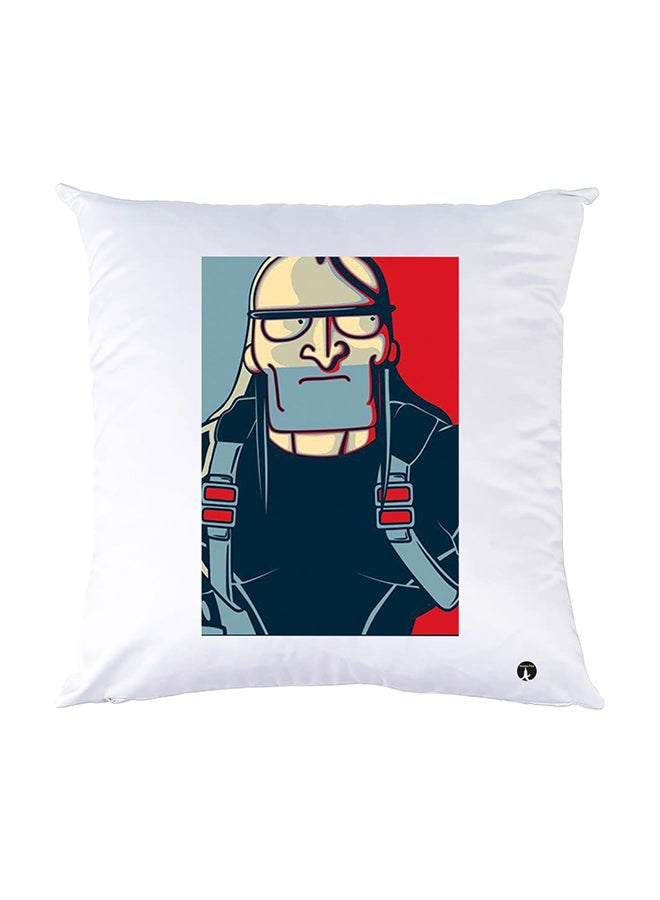 BP Printed Pillow White 30x30cm