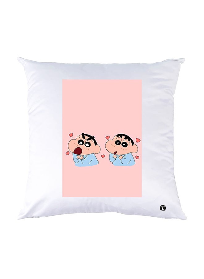 بي بي وسادة نوم مزينة بطبعات أبيض 30x30سم