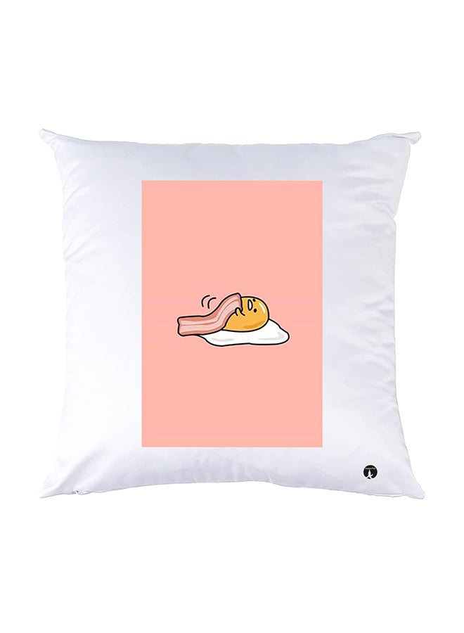 BP Printed Pillow White 30x30cm