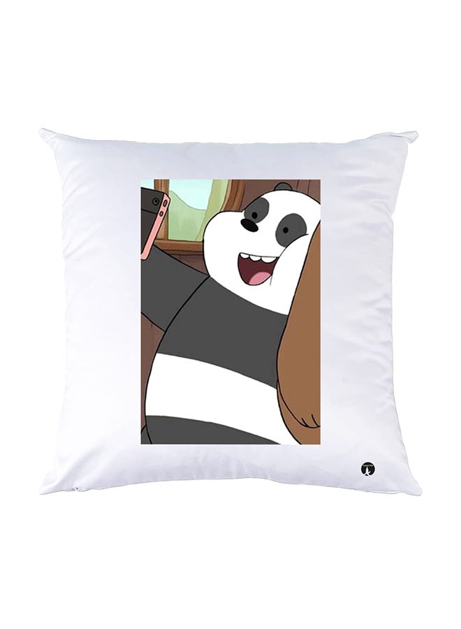 BP Printed Pillow White 30x30cm