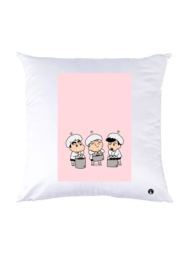 بي بي وسادة نوم مزينة بطبعات أبيض 30x30سم