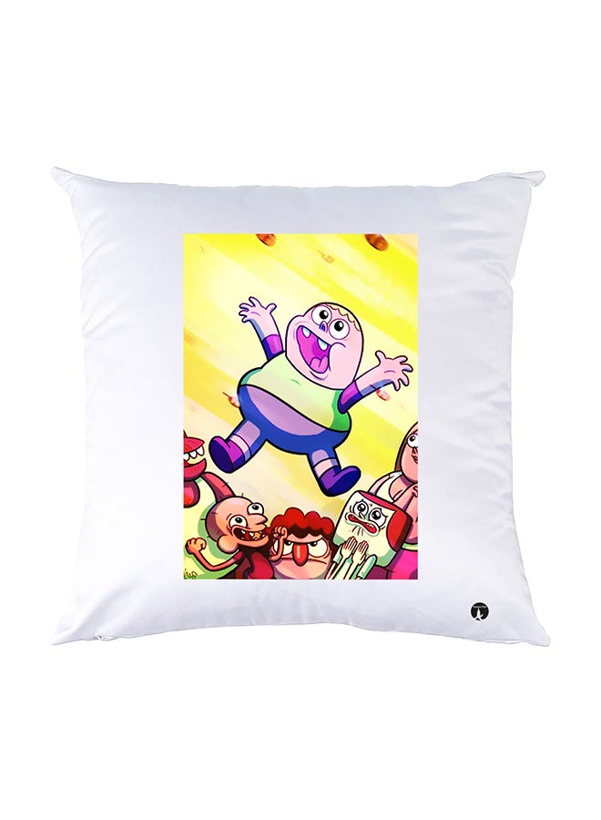 بي بي وسادة نوم مزينة بطبعات أبيض 30x30سم