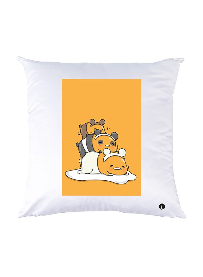 BP Printed Pillow White 30x30cm