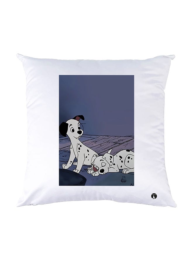 بي بي وسادة نوم مزينة بطبعات أبيض 30x30سم