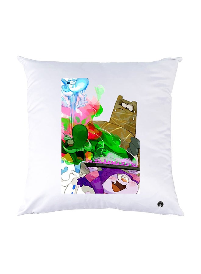 BP Printed Pillow White 30x30cm