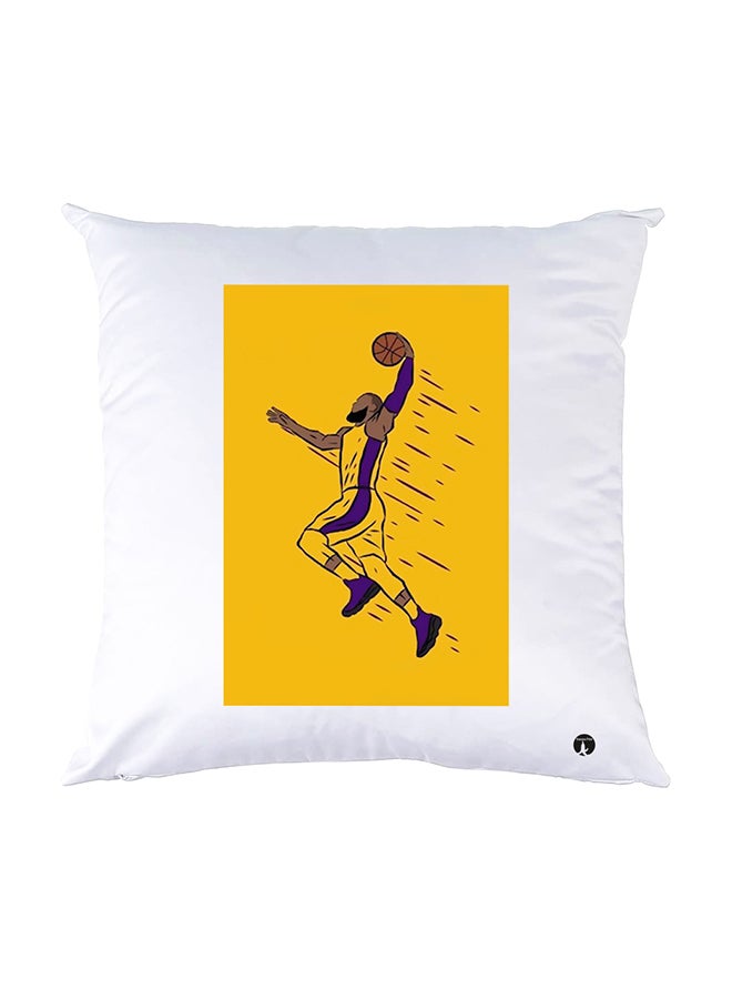 BP Printed Pillow White 30x30cm