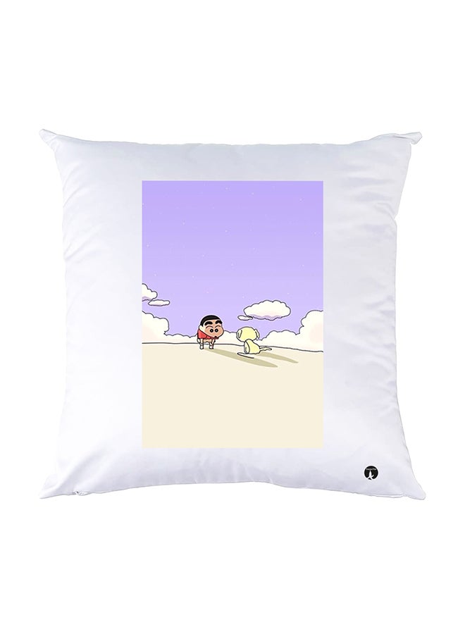 BP Printed Pillow White 30x30cm