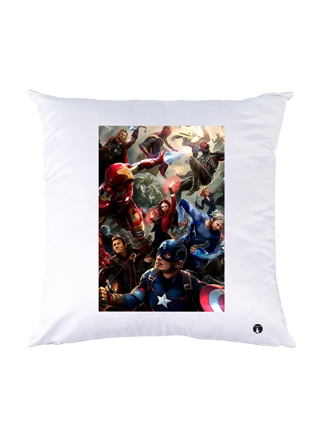 بي بي وسادة نوم مزينة بطبعات أبيض 30x30سم