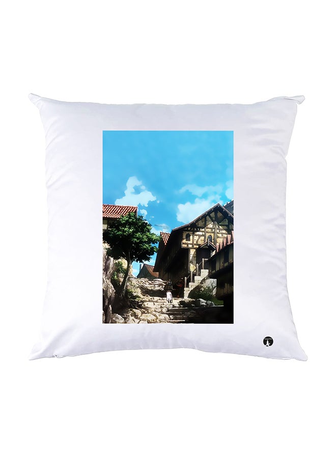 بي بي وسادة نوم مزينة بطبعات أبيض 30x30سم