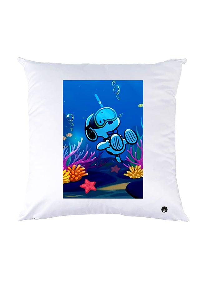 بي بي وسادة نوم مزينة بطبعات أبيض 30x30سم