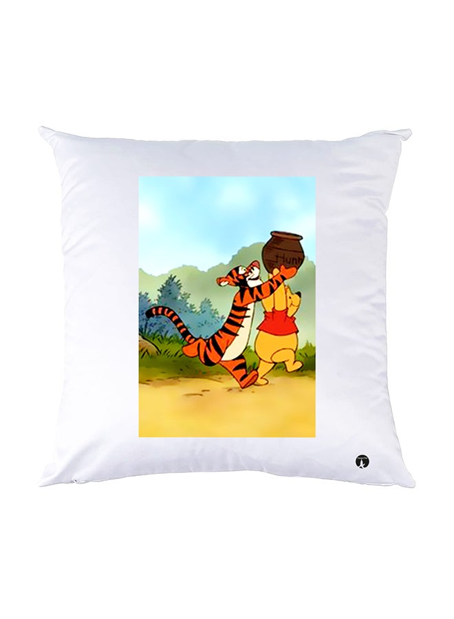 BP Printed Pillow White 30x30cm