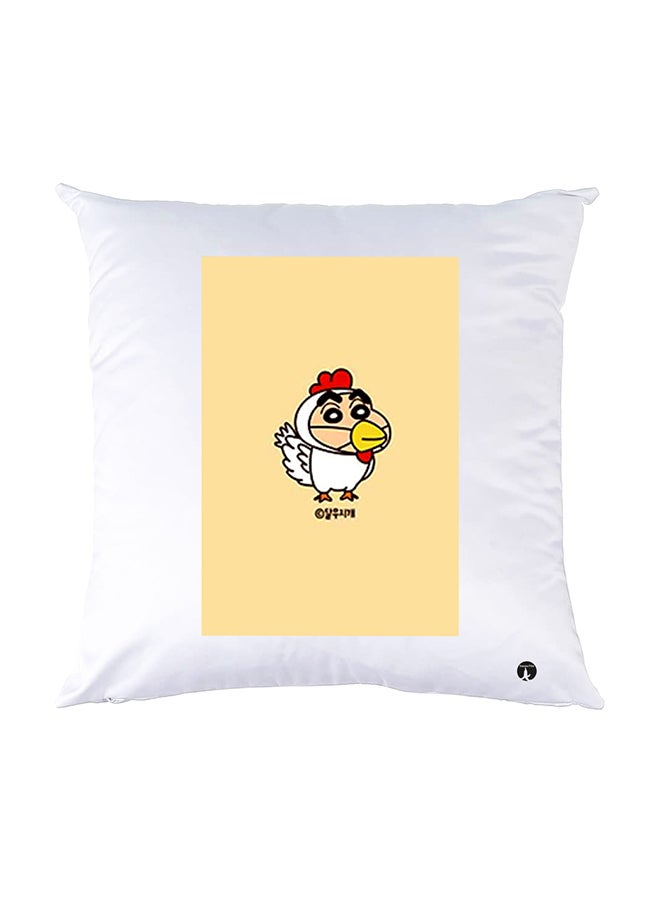 BP Printed Pillow White 30x30cm