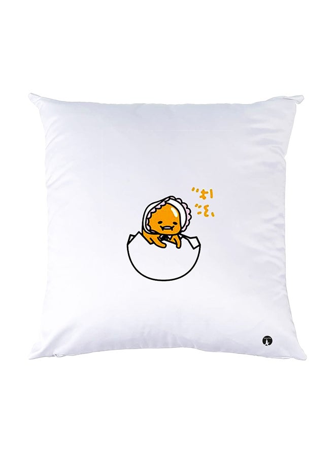 بي بي وسادة نوم مزينة بطبعات أبيض 30x30سم