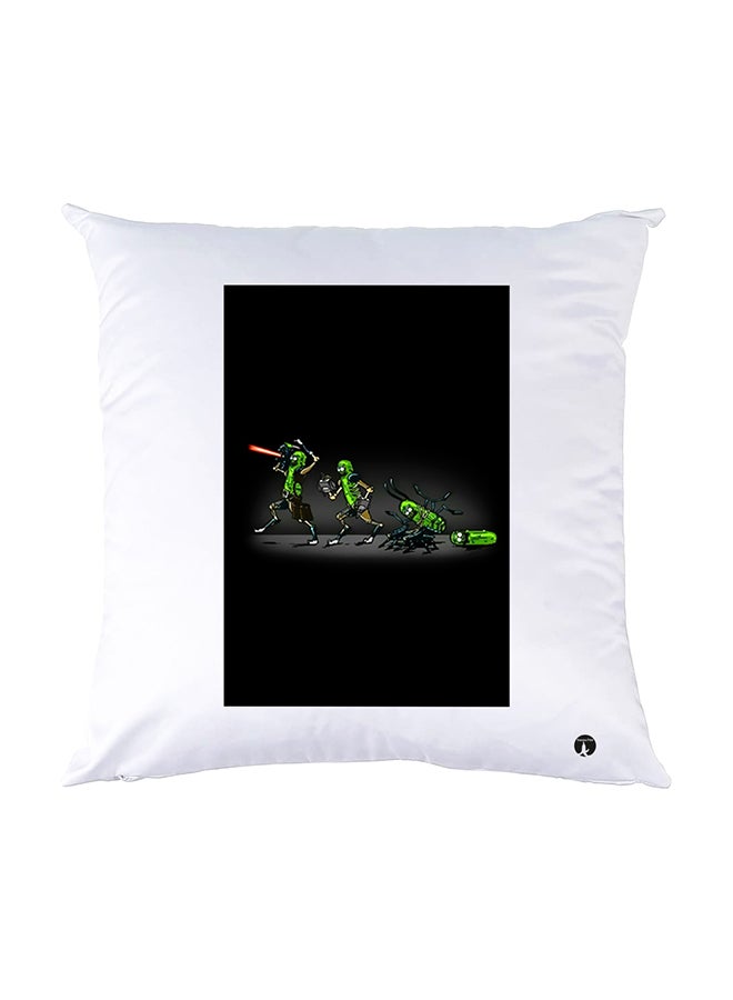 BP Printed Pillow White 30x30cm