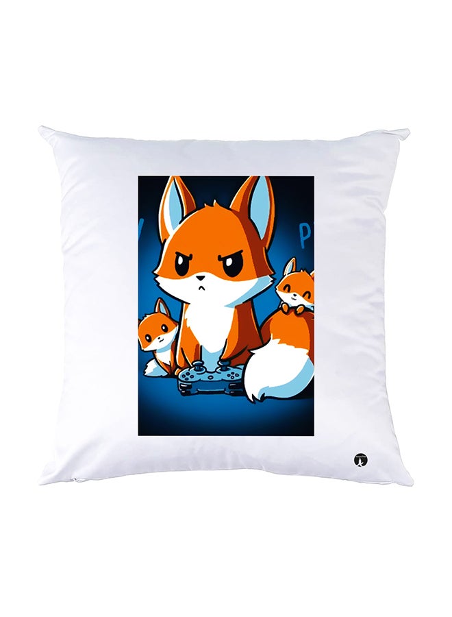 بي بي وسادة نوم مزينة بطبعات أبيض 30x30سم