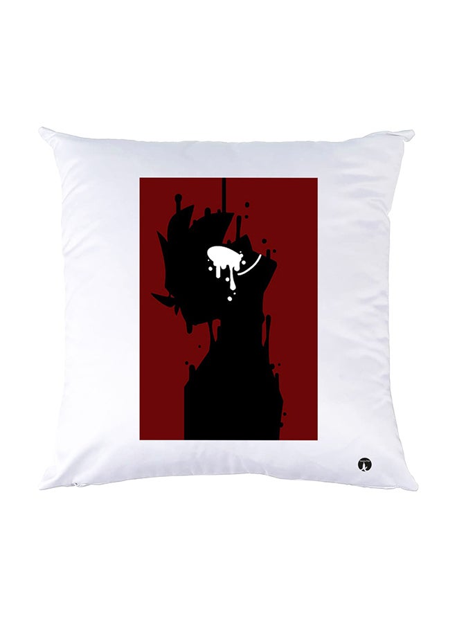 بي بي وسادة نوم مزينة بطبعات أبيض 30x30سم