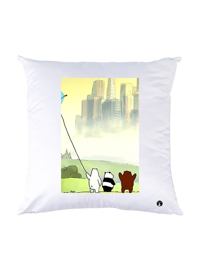 بي بي وسادة نوم مزينة بطبعات أبيض 30x30سم