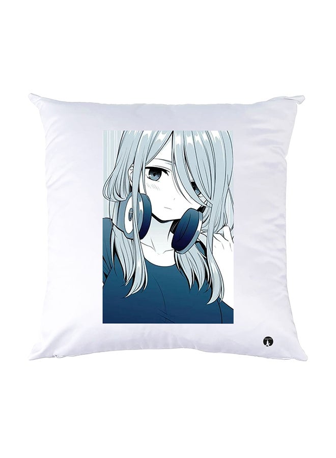 بي بي وسادة نوم مزينة بطبعات أبيض 30x30سم