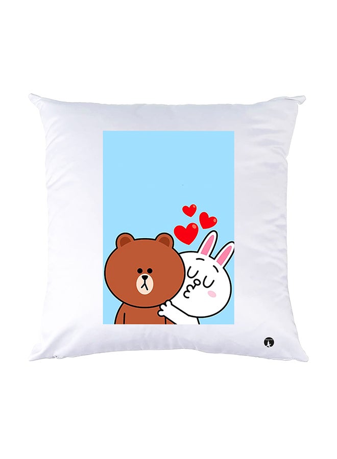 بي بي وسادة نوم مزينة بطبعات أبيض 30x30سم