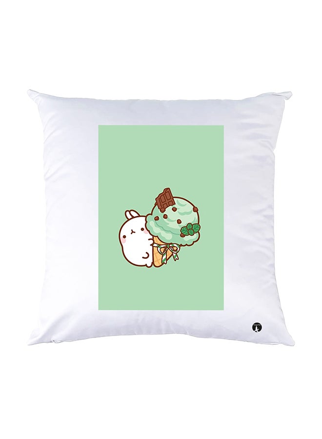 BP Printed Pillow White 30x30cm