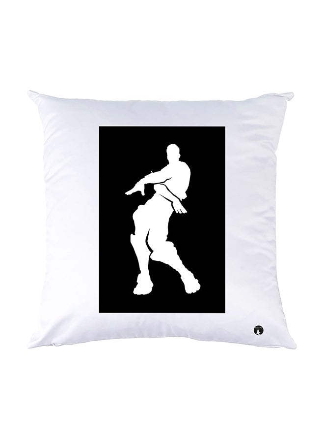 بي بي وسادة نوم مزينة بطبعات أبيض 30x30سم