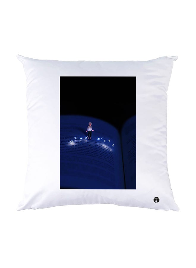 BP Printed Pillow White 30x30cm