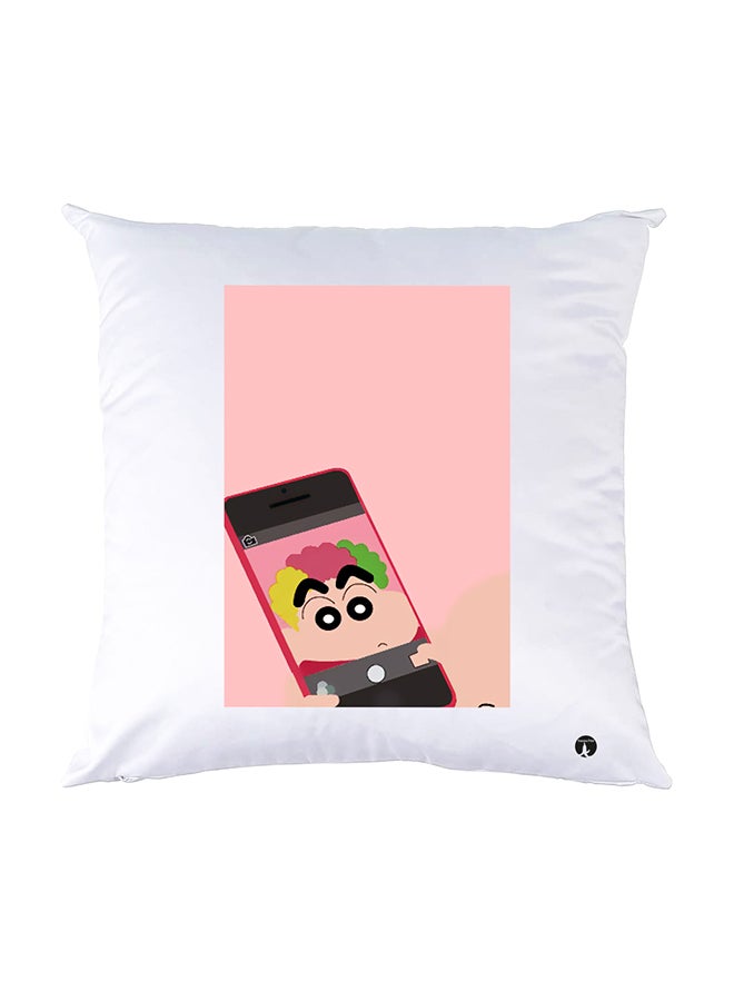 بي بي وسادة نوم مزينة بطبعات أبيض 30x30سم