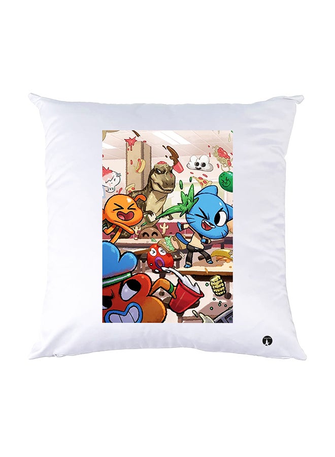 BP Printed Pillow White 30x30cm