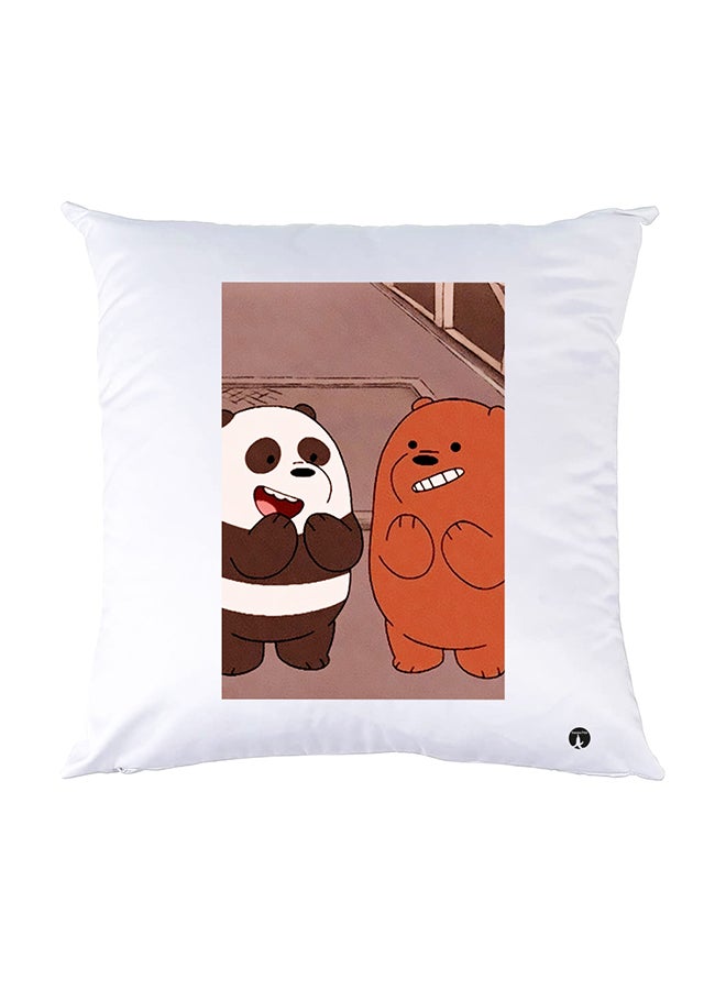 BP Printed Pillow White 30x30cm