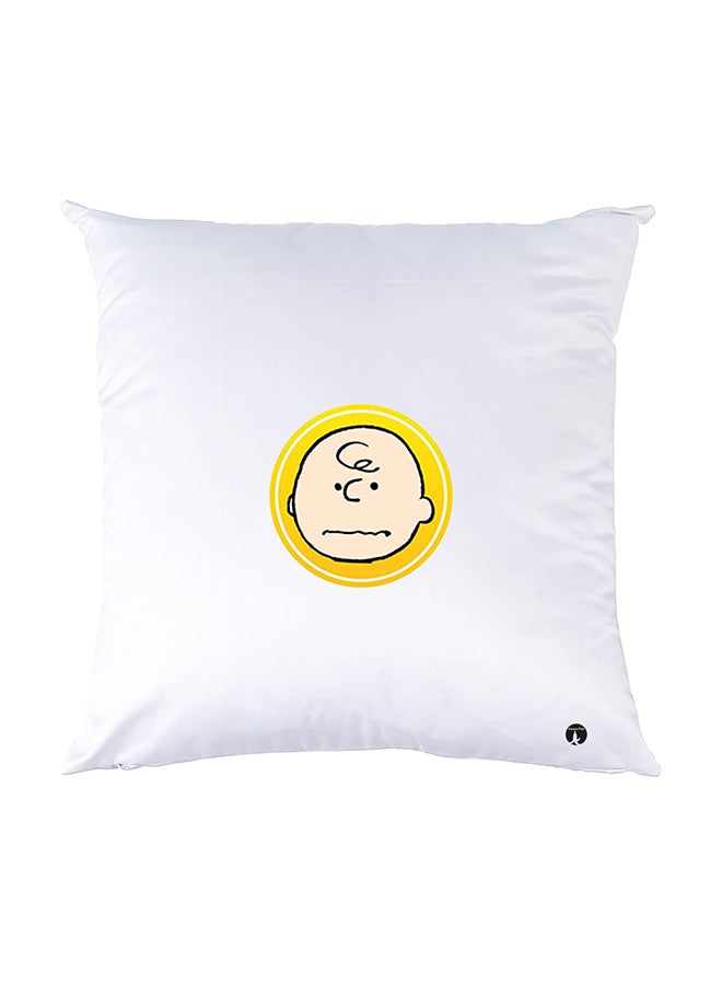 بي بي وسادة نوم مزينة بطبعات أبيض 30x30سم