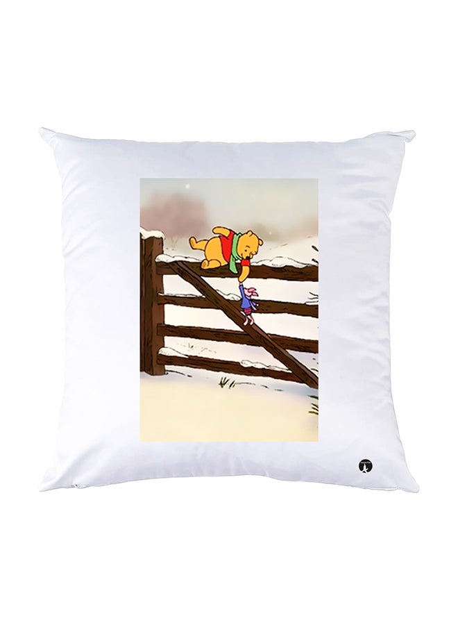 BP Printed Pillow White 30x30cm