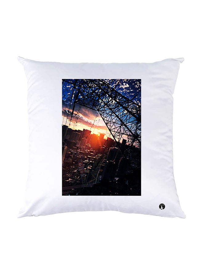 بي بي وسادة نوم مزينة بطبعات أبيض 30x30سم