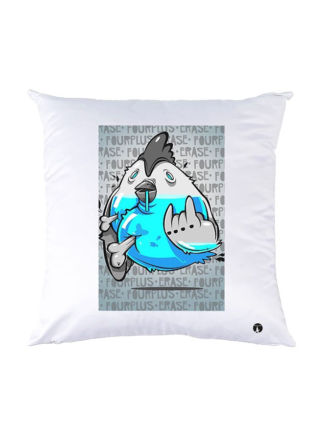 بي بي وسادة نوم مزينة بطبعات أبيض 30x30سم